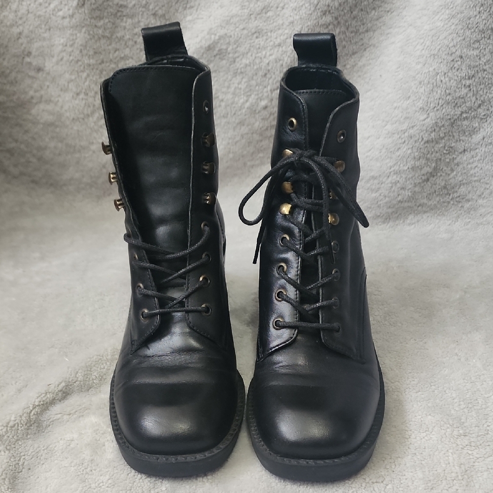 Vintage Westies. Black Leather Women's Boots